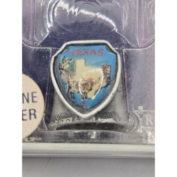 Texas Souvenir Pewter Thimble - Picture 6 of 7